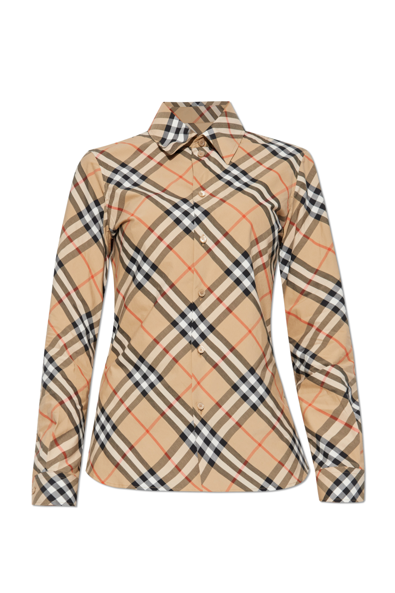Burberry short-sleeve Check Silk Shirt | Brown | FARFETCH
